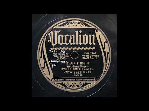 “It Ain’t Right” – Stuff Smith and his Onyx Club Boys (1936)